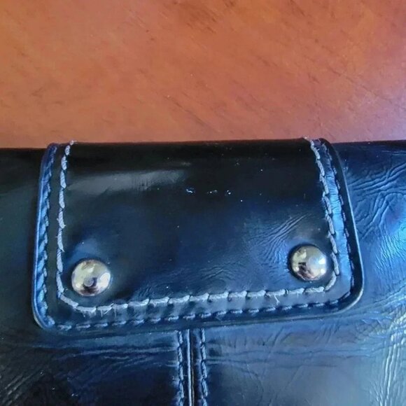 Coach Bleecker Black Patent Leather Clutch - Picture 4 of 14